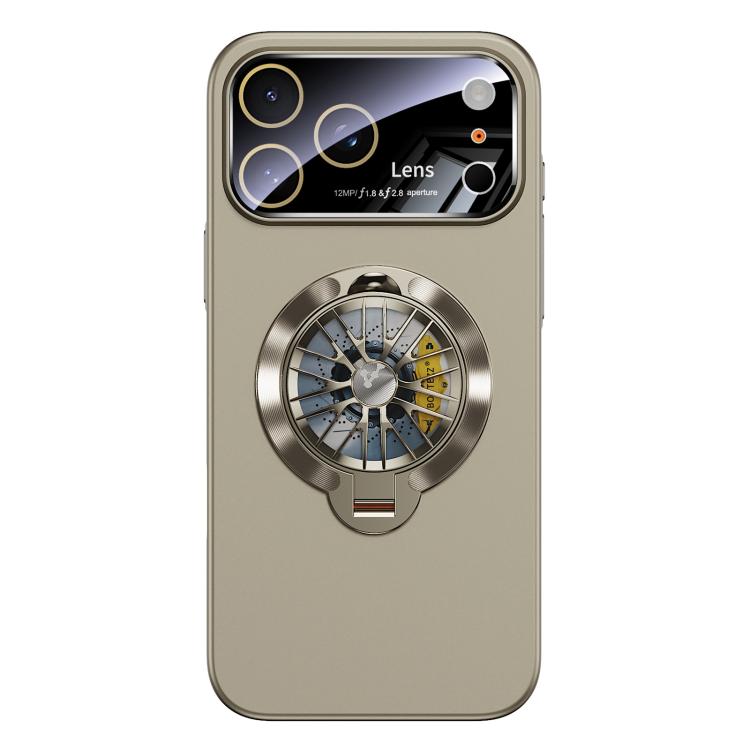 For iPhone 17 Pro Glaze PC Camera Window Gyro Kickstand Magnetic Phone Case