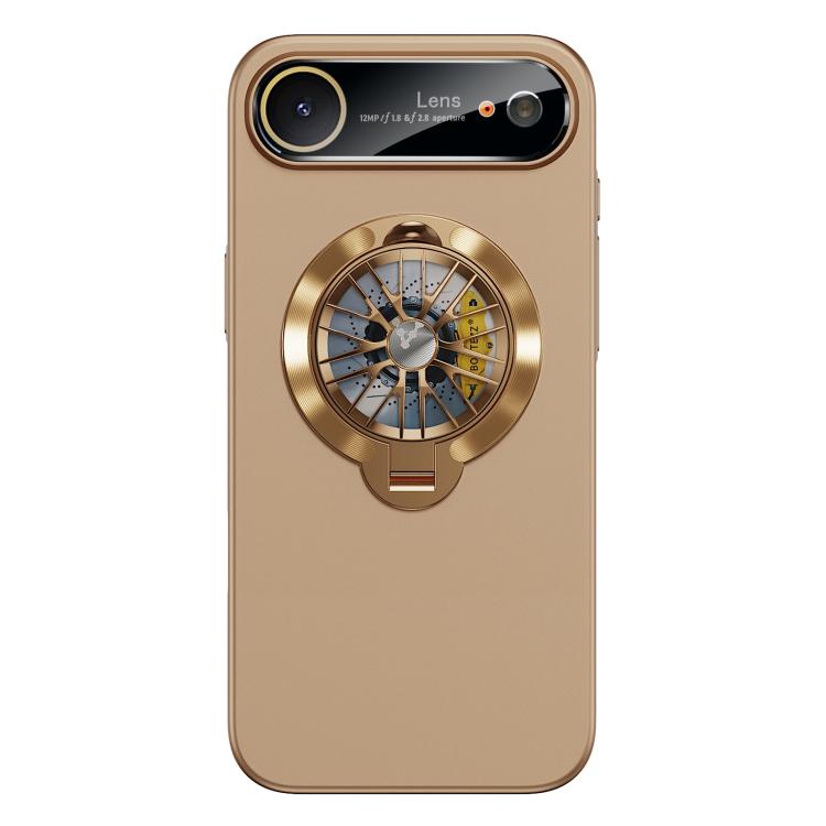 For iPhone Air Glaze PC Camera Window Gyro Kickstand Magnetic Phone Case