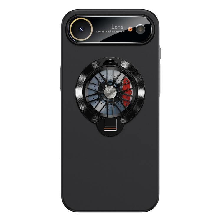 For iPhone Air Glaze PC Camera Window Gyro Kickstand Magnetic Phone Case