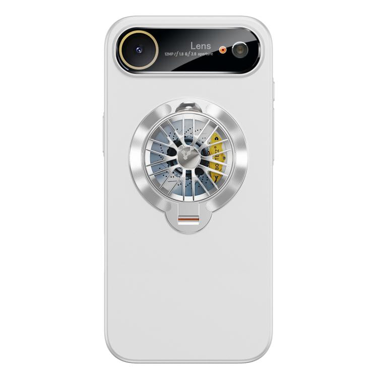For iPhone Air Glaze PC Camera Window Gyro Kickstand Magnetic Phone Case