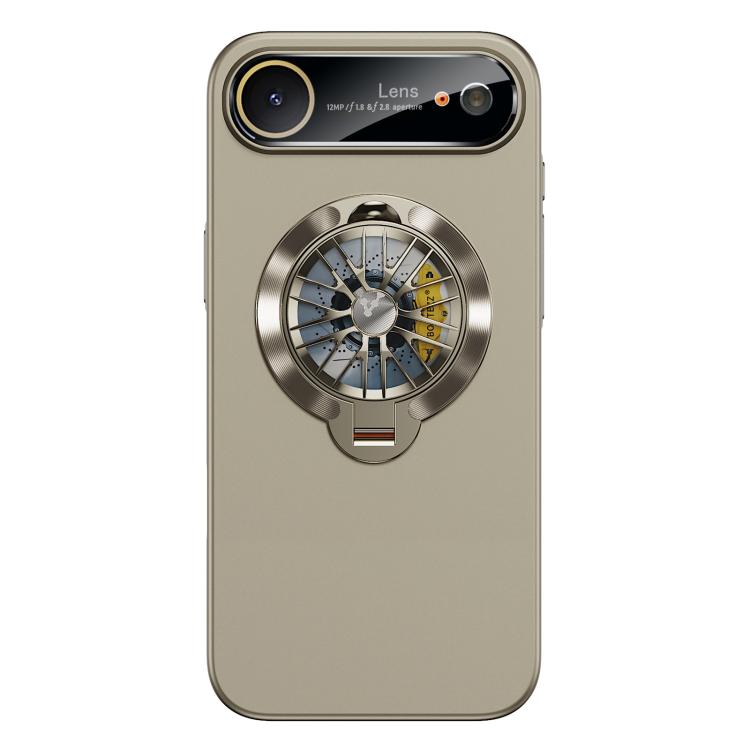 For iPhone Air Glaze PC Camera Window Gyro Kickstand Magnetic Phone Case