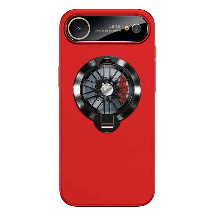 For iPhone Air Glaze PC Camera Window Gyro Kickstand Magnetic Phone Case