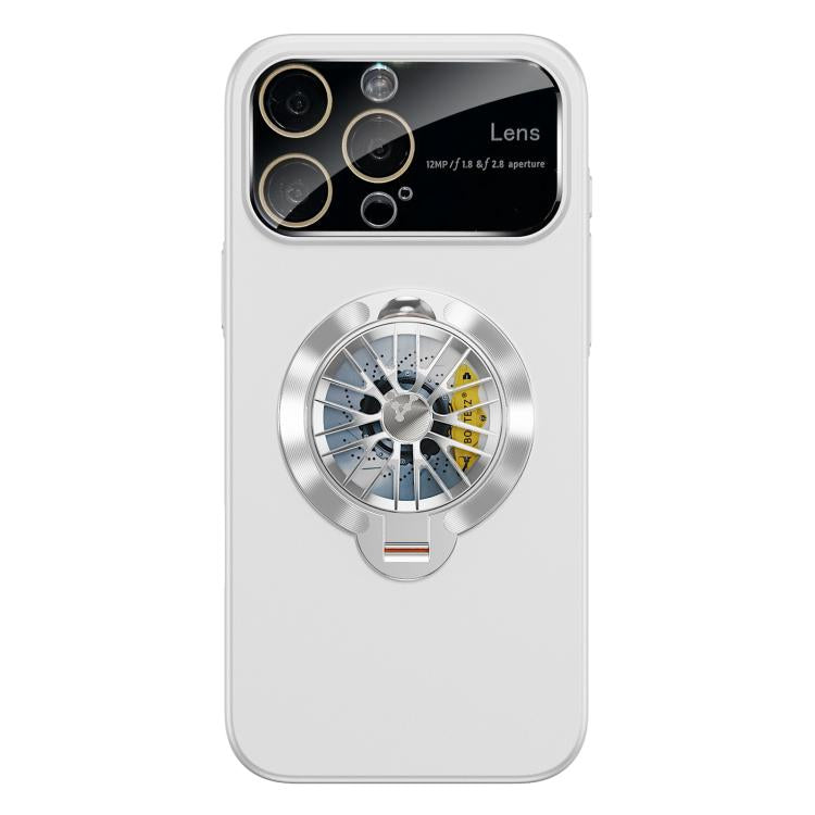 For iPhone 14 Pro Glaze PC Camera Window Gyro Kickstand Magnetic Phone Case