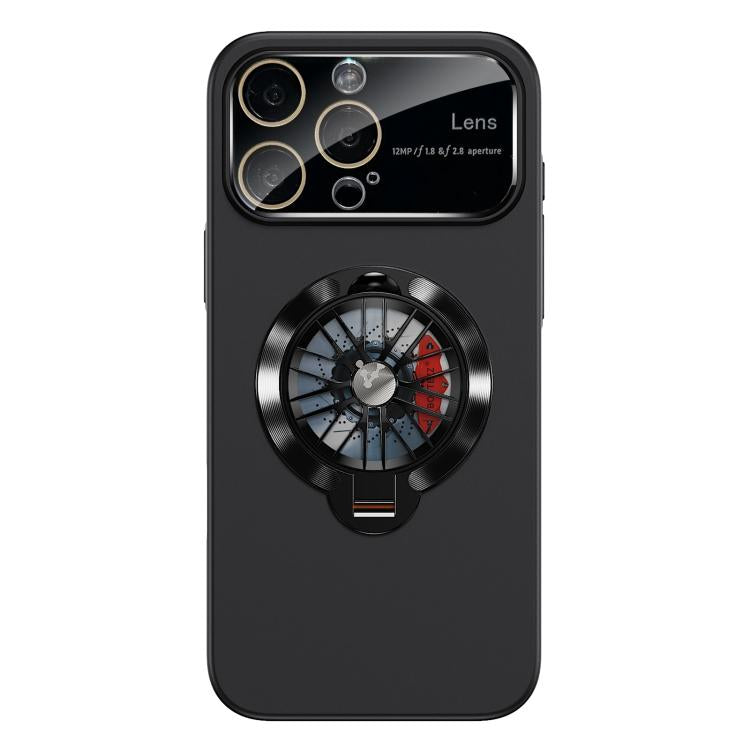 For iPhone 13 Pro Glaze PC Camera Window Gyro Kickstand Magnetic Phone Case