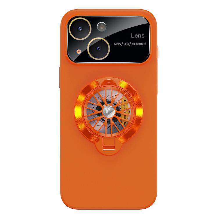 For iPhone 13 Glaze PC Camera Window Gyro Kickstand Magnetic Phone Case