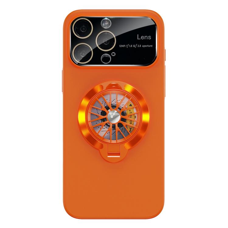For iPhone 12 Pro Max Glaze PC Camera Window Gyro Kickstand Magnetic Phone Case