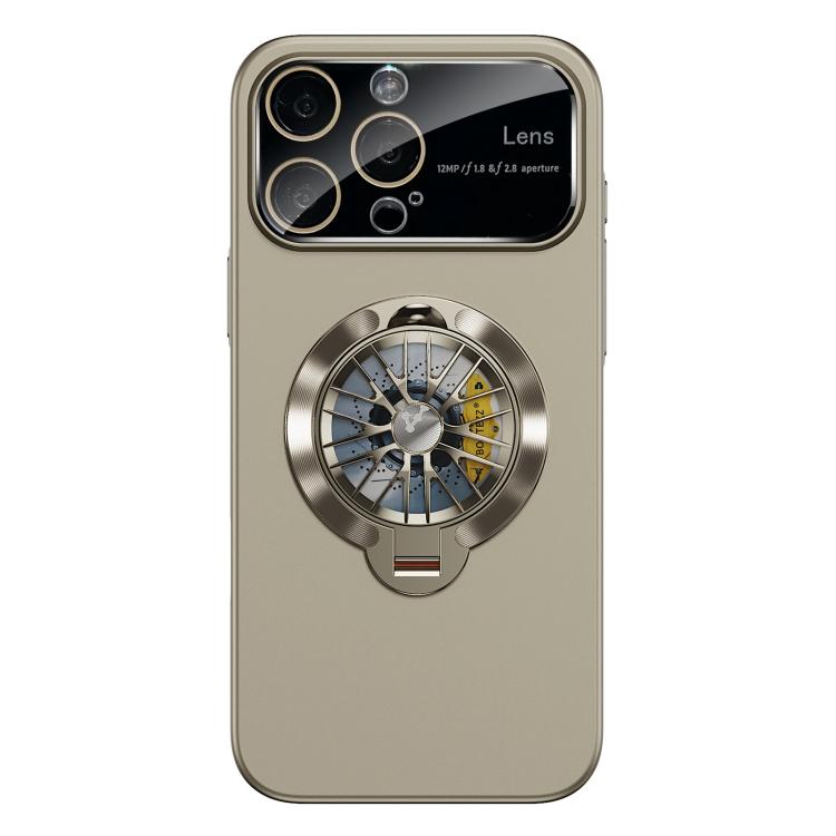 For iPhone 12 Pro Glaze PC Camera Window Gyro Kickstand Magnetic Phone Case