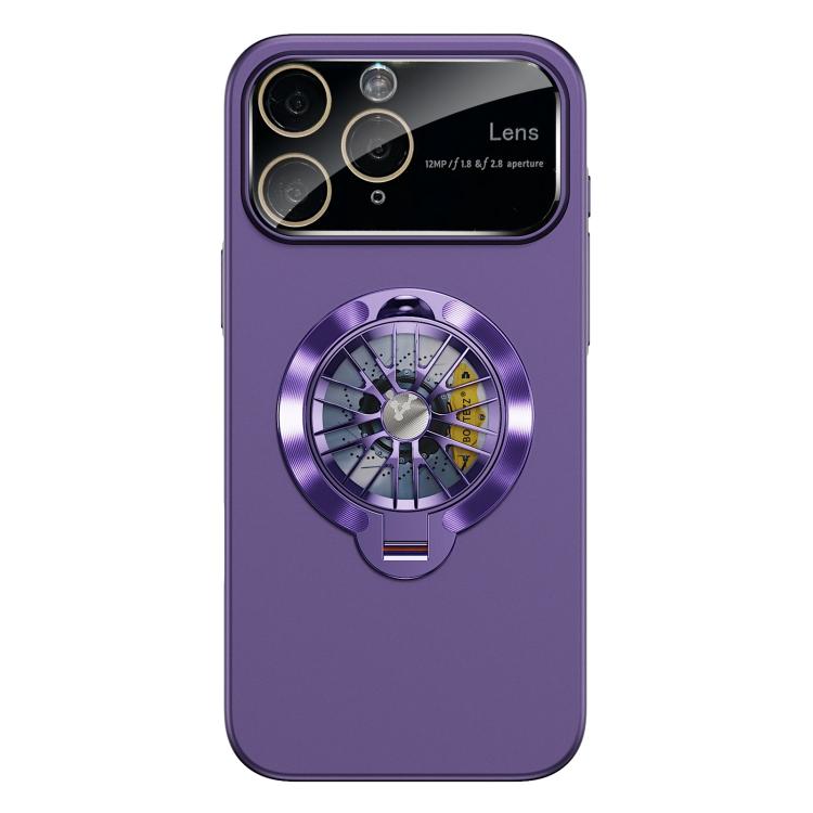 For iPhone 11 Pro Max Glaze PC Camera Window Gyro Kickstand Magnetic Phone Case