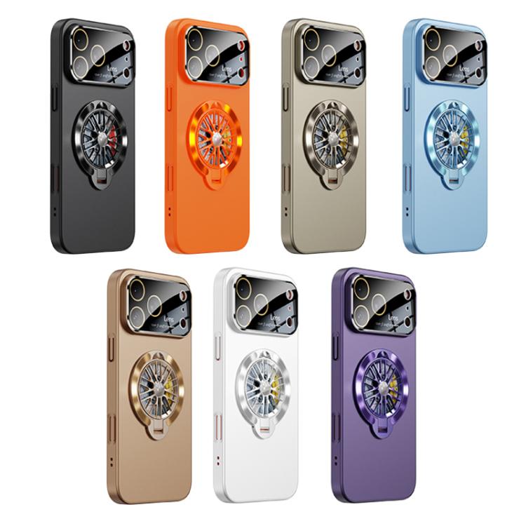 For iPhone 11 Glaze PC Camera Window Gyro Kickstand Magnetic Phone Case