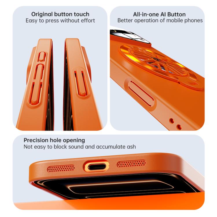 For iPhone 17 Glaze PC Camera Window Gyro Kickstand Magnetic Phone Case