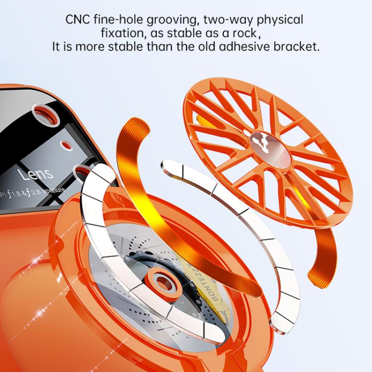 For iPhone 12 Pro Glaze PC Camera Window Gyro Kickstand Magnetic Phone Case