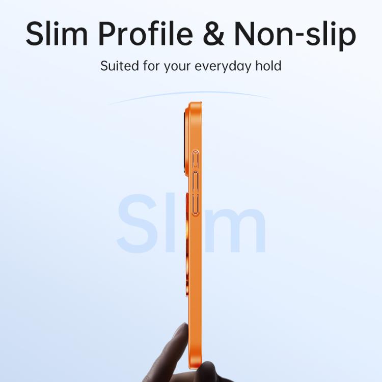 For iPhone 15 Pro Glaze PC Camera Window Gyro Kickstand Magnetic Phone Case