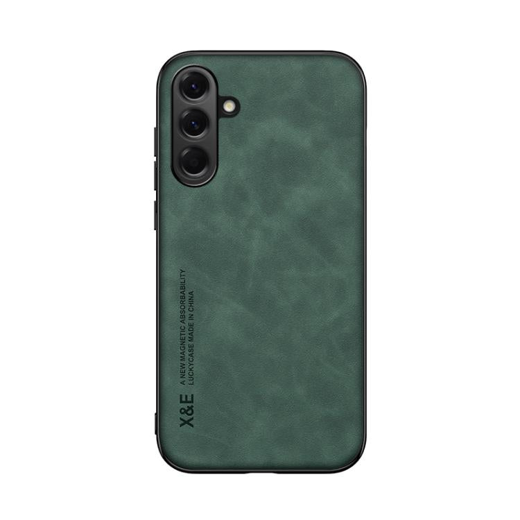 For Samsung Galaxy A17 5G Skin Feel Magnetic Leather Back Phone Case