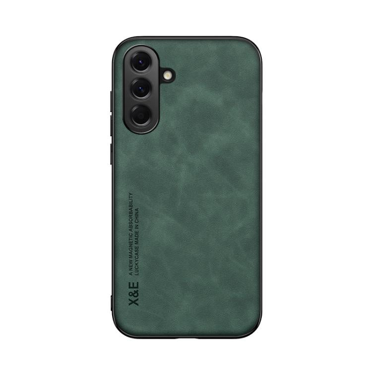 For Samsung Galaxy A37 5G Skin Feel Magnetic Leather Back Phone Case