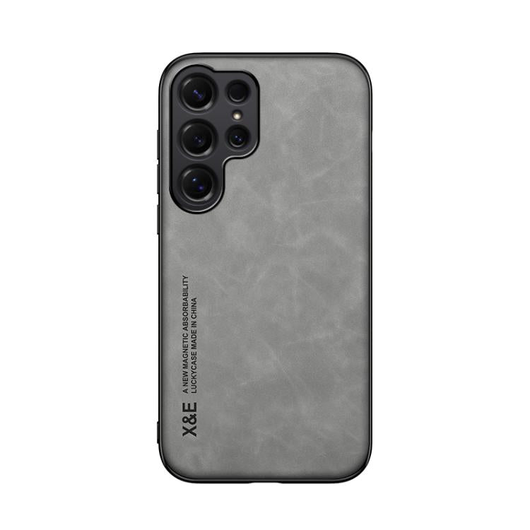 For Samsung Galaxy S26 Ultra 5G Skin Feel Magnetic Leather Back Phone Case