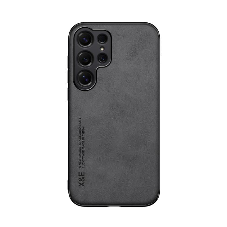 For Samsung Galaxy S26 Ultra 5G Skin Feel Magnetic Leather Back Phone Case