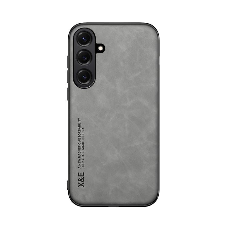 For Samsung Galaxy S26+ 5G Skin Feel Magnetic Leather Back Phone Case