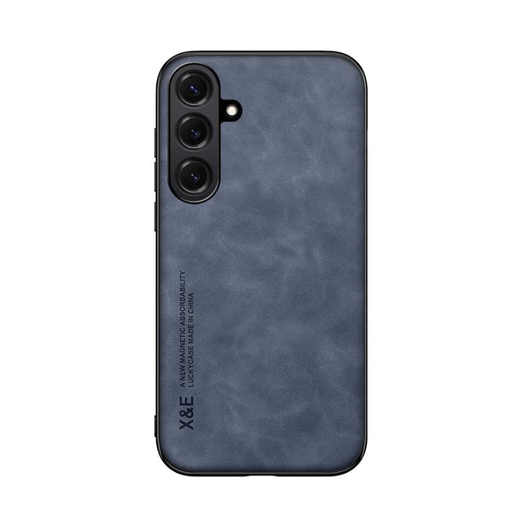 For Samsung Galaxy S26+ 5G Skin Feel Magnetic Leather Back Phone Case