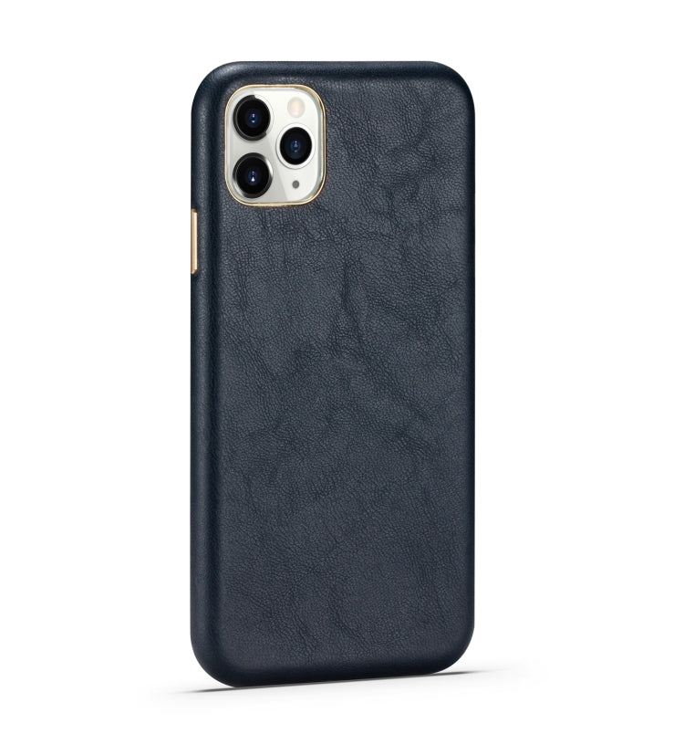 For iPhone 11 Lambskin Texture Four-Corner Full Coverage Leather + Metal Protective Case
