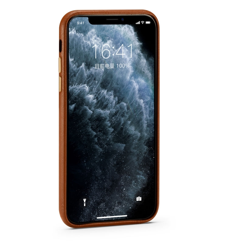 For iPhone 11 Lambskin Texture Four-Corner Full Coverage Leather + Metal Protective Case