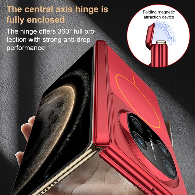 For Huawei Mate X6 AG Skin Feel Change to 17 Pro Series Dual Center Magnetic Phone Case