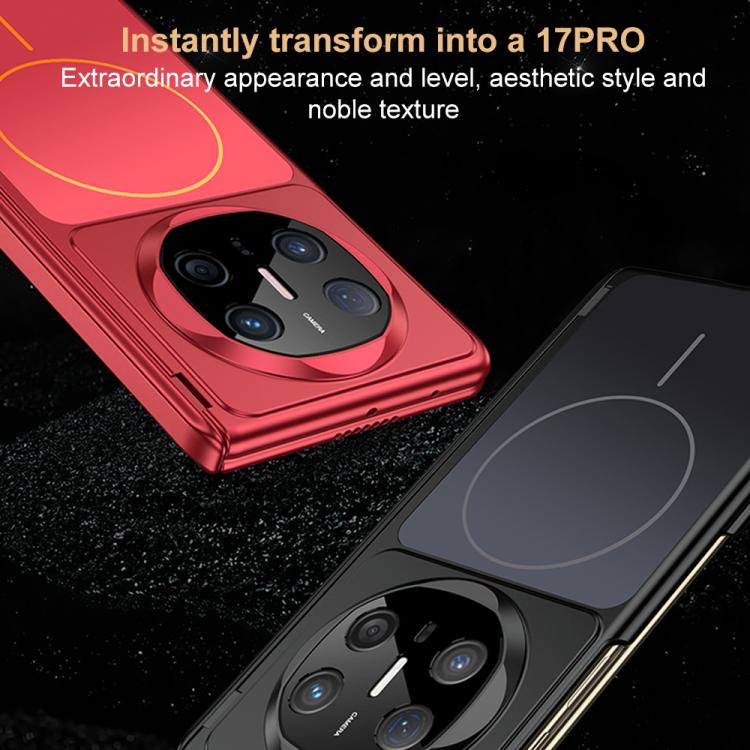 For Huawei Mate X6 AG Skin Feel Change to 17 Pro Series Dual Center Magnetic Phone Case