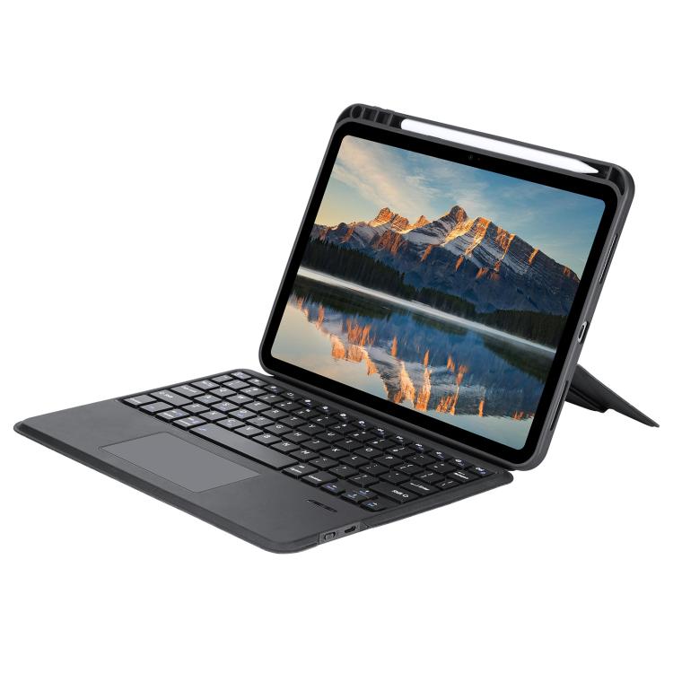For iPad 2025 / 2022 DUX DUCIS DK Series Backlight Magnetic Wireless Keyboard Vegan Leather Tablet Case - Black