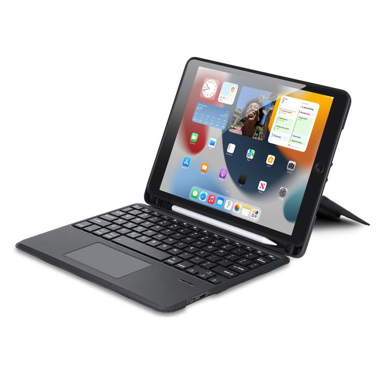 For iPad 10.2 2021 / 2020 / Air 2019 DUX DUCIS DK Series Backlight Magnetic Wireless Keyboard Vegan Leather Tablet Case - Black