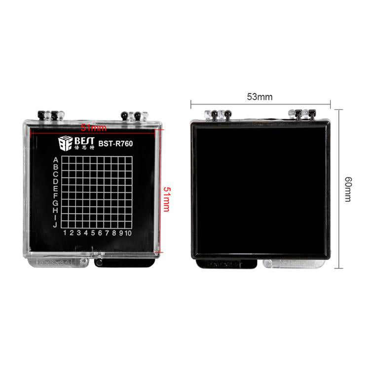 BEST BST-R760 Mini Anti-static Transparent Self-adsorbing Chip Plastic Box