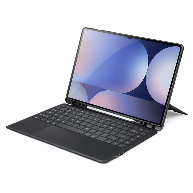 For Samsung Galaxy Tab S10 Ultra DUX DUCIS DK Series Backlight Magnetic Wireless Keyboard Vegan Leather Tablet Case - Black