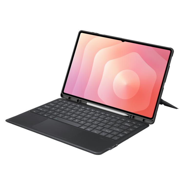 For Samsung Galaxy Tab S11 Ultra DUX DUCIS DK Series Backlight Magnetic Wireless Keyboard Vegan Leather Tablet Case - Black