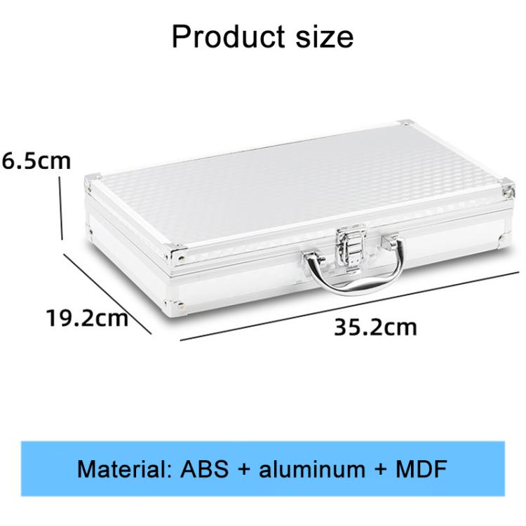 Aluminum Alloy Portable Key Lock Instrument Storage Box, Size:XS