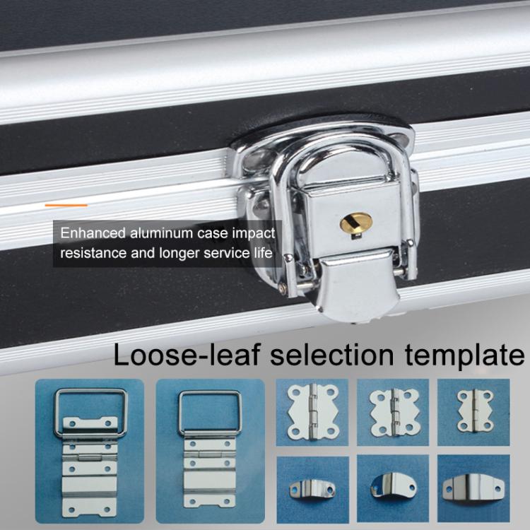 Aluminum Alloy Portable Toolbox with Buckle Lock - Black