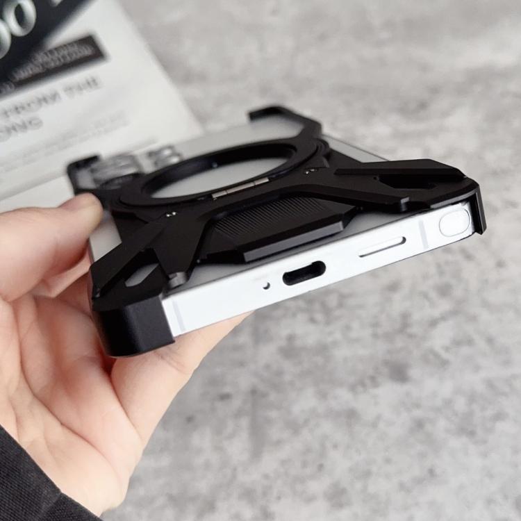 For Samsung Galaxy S24 Ultra 5G Racing Car Metal Frameless 360 Rotation Holder Magnetic Phone Case
