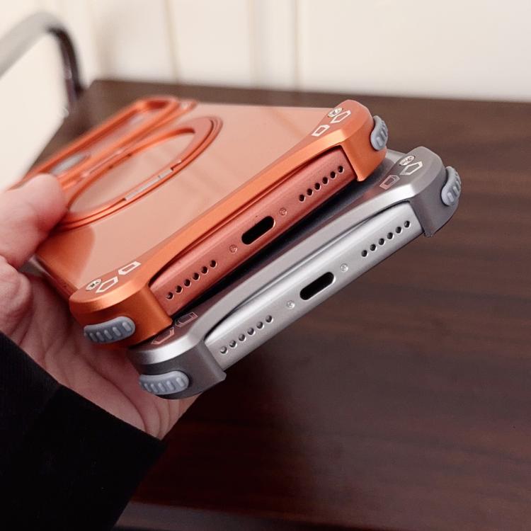 For iPhone 17 Pro Max Jaguar Original Color Frameless 360 Rotation Holder Magnetic Phone Case