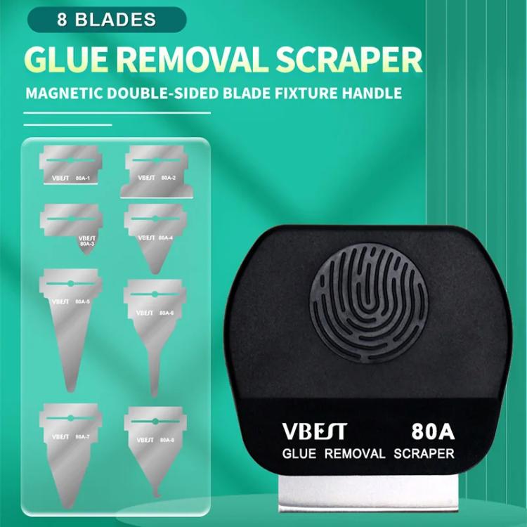 BEST VBST-80A Stainless Steel Multipurpose Magnetic Double-sided Glue Removal Scraper Set