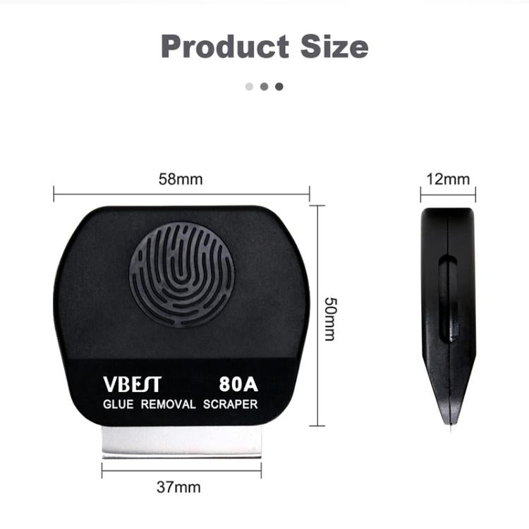 BEST VBST-80A Stainless Steel Multipurpose Magnetic Double-sided Glue Removal Scraper Set