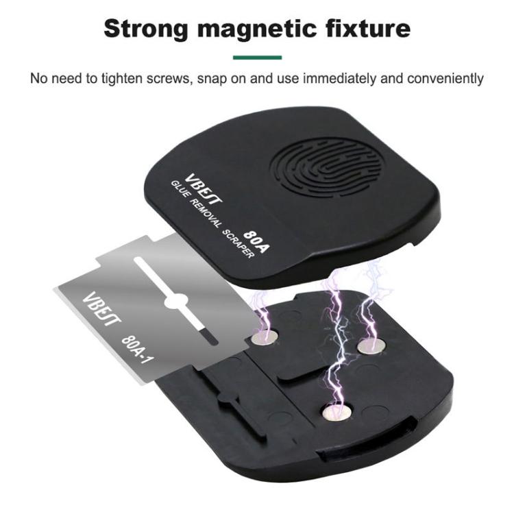 BEST VBST-80B Stainless Steel Multipurpose Magnetic Double-sided Glue Removal Scraper Set