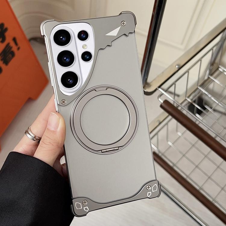 For Samsung Galaxy S26 Ultra 5G Jaguar Original Color Frameless 360 Rotation Holder Magnetic Phone Case