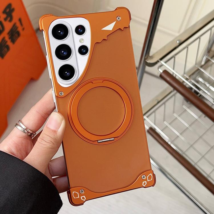 For Samsung Galaxy S26 Ultra 5G Jaguar Original Color Frameless 360 Rotation Holder Magnetic Phone Case
