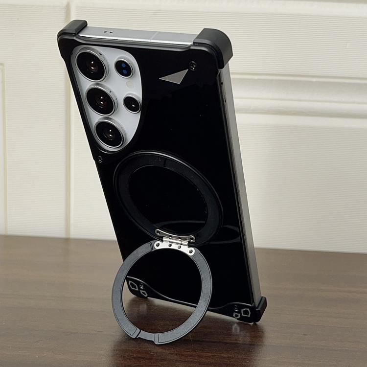 For Samsung Galaxy S26 Ultra 5G Jaguar Original Color Frameless 360 Rotation Holder Magnetic Phone Case