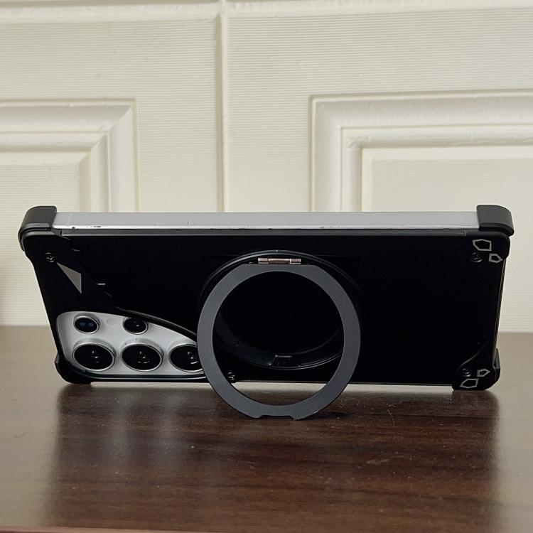For Samsung Galaxy S23 Ultra 5G Jaguar Original Color Frameless 360 Rotation Holder Magnetic Phone Case