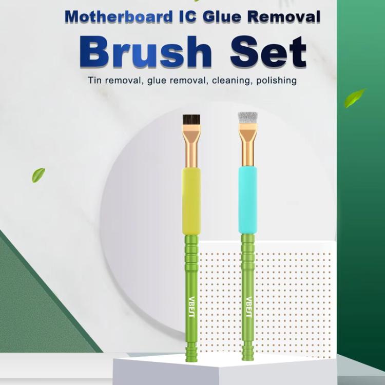 BEST VBST-81 Motherboard IC Glue Removal Chip Dust Aluminum Alloy Clean Brush Set