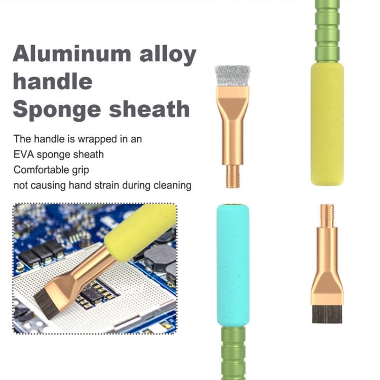 BEST VBST-81 Motherboard IC Glue Removal Chip Dust Aluminum Alloy Clean Brush Set