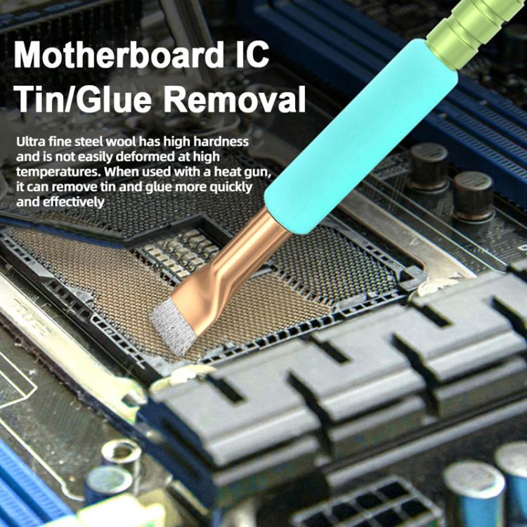BEST VBST-81 Motherboard IC Glue Removal Chip Dust Aluminum Alloy Clean Brush Set