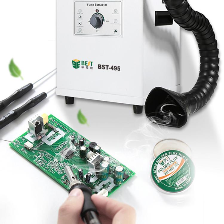 BEST BST-495 Powerful Suction Air Static Multiple Filters Soldering Tin Smoke Purifier, Plug:US Plug