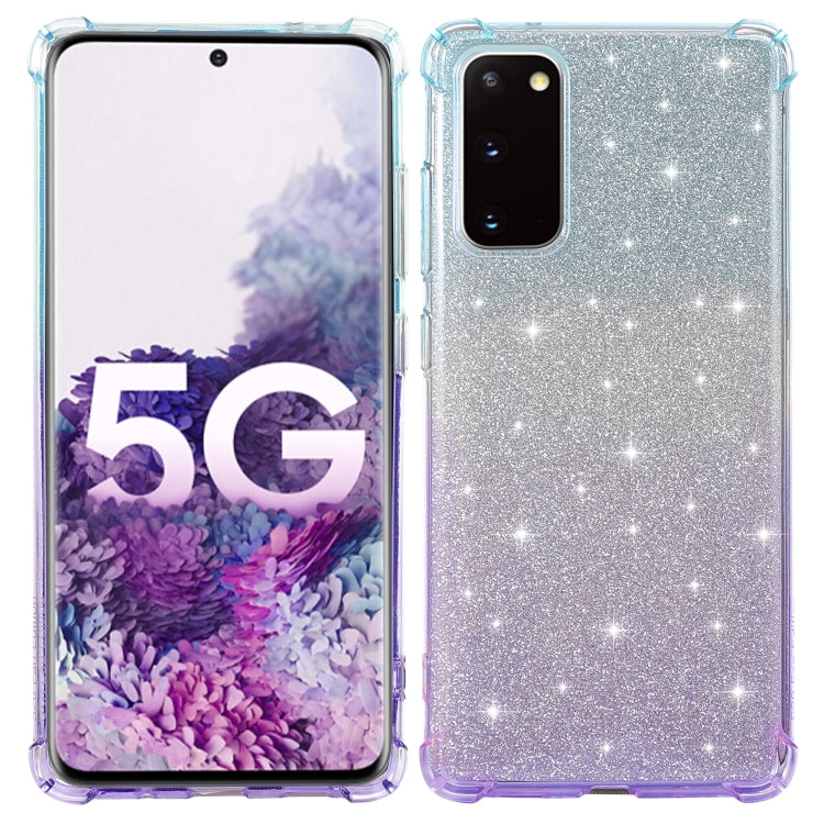 For Samsung Galaxy S20 FE 5G Gradient Glitter Powder Shockproof TPU Protective Case