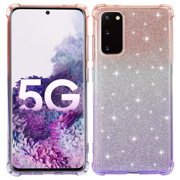 For Samsung Galaxy S20 FE 5G Gradient Glitter Powder Shockproof TPU Protective Case