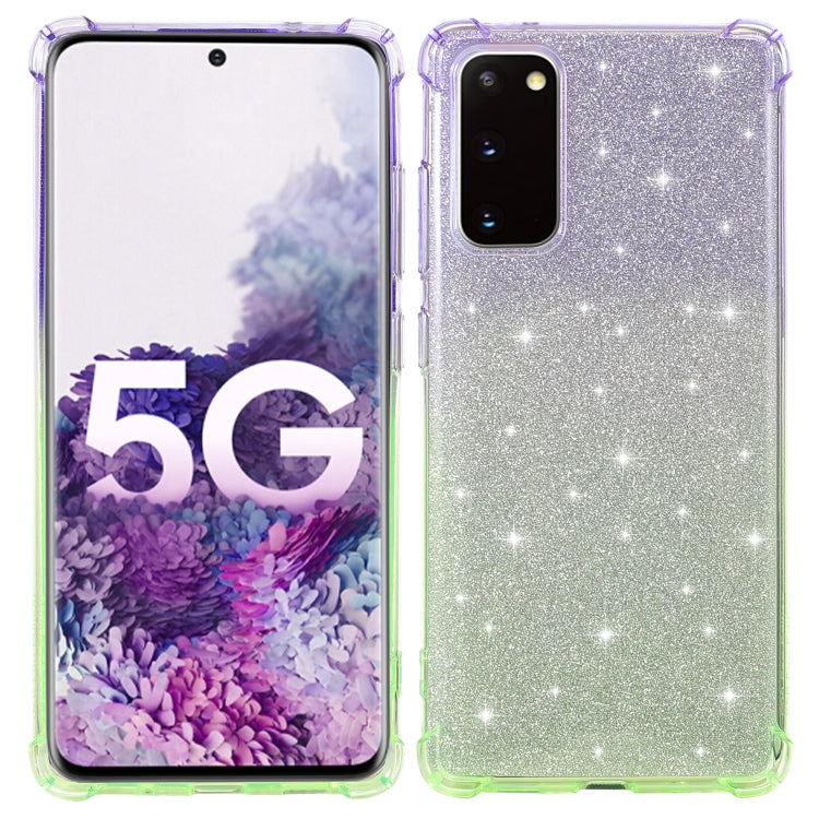 For Samsung Galaxy S20 FE 5G Gradient Glitter Powder Shockproof TPU Protective Case