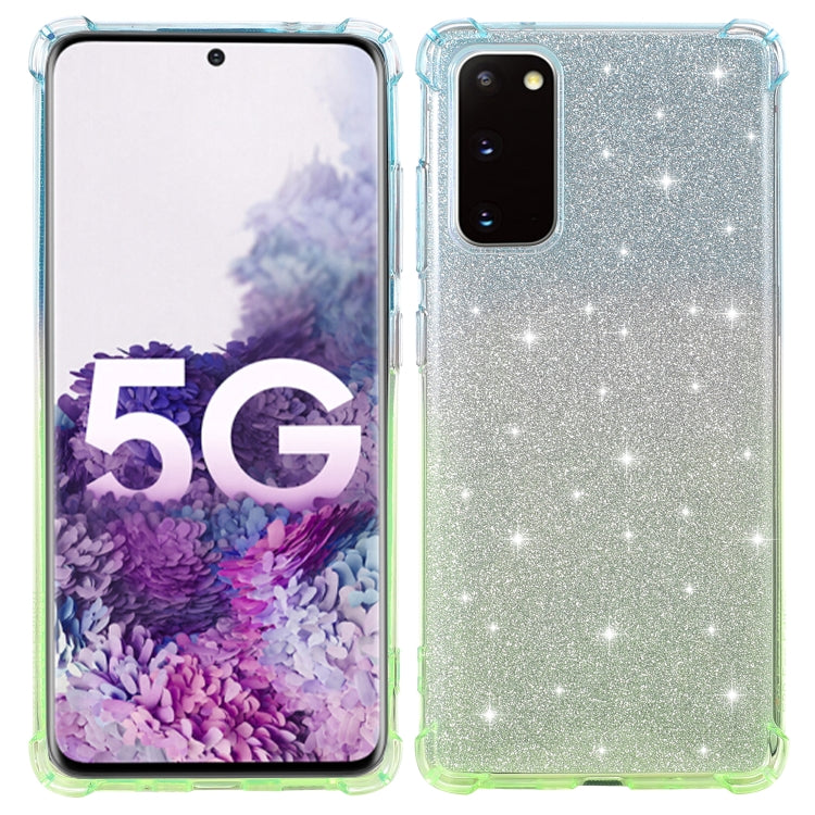For Samsung Galaxy S20 FE 5G Gradient Glitter Powder Shockproof TPU Protective Case